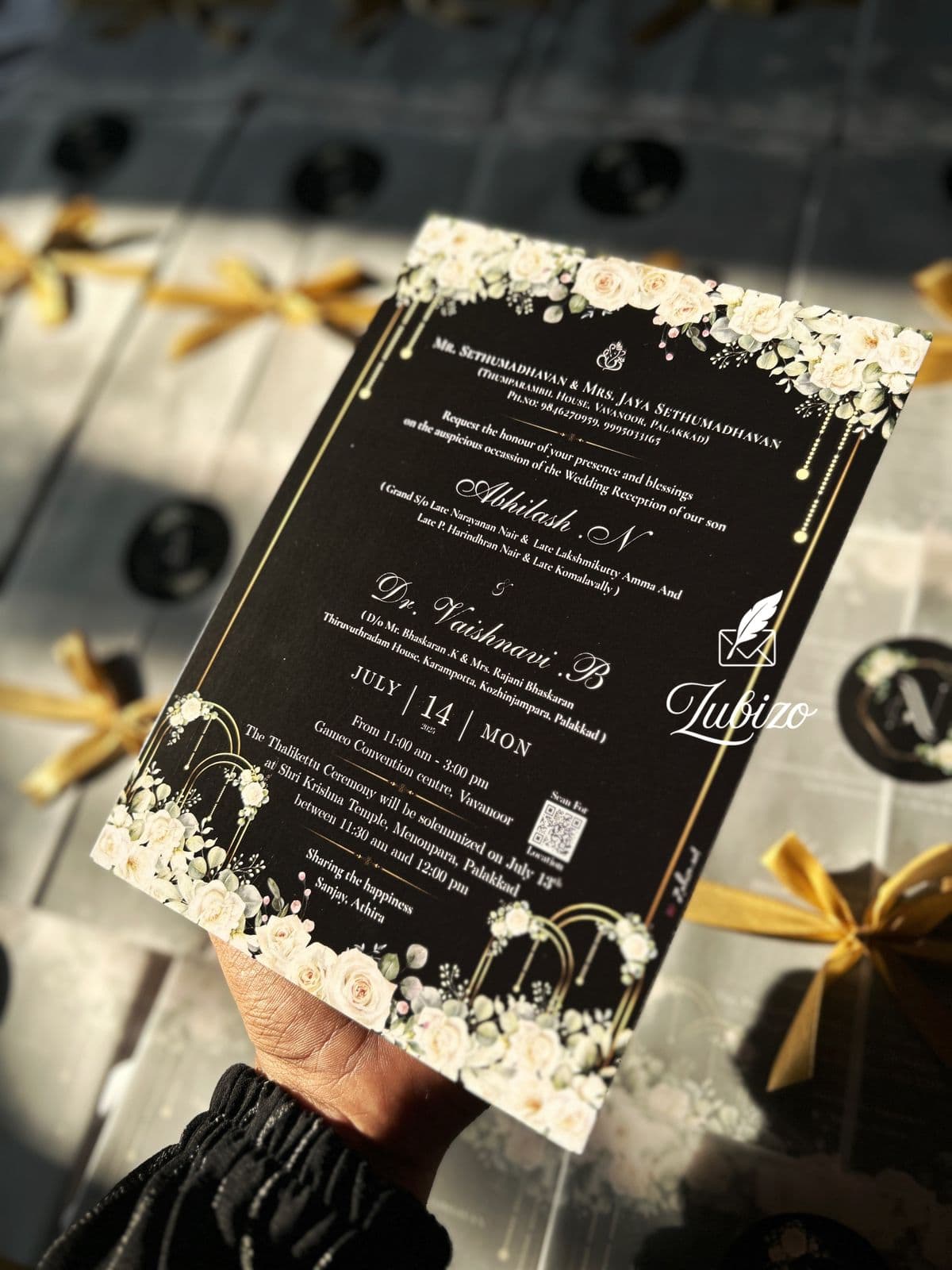 Black & Golden Invites