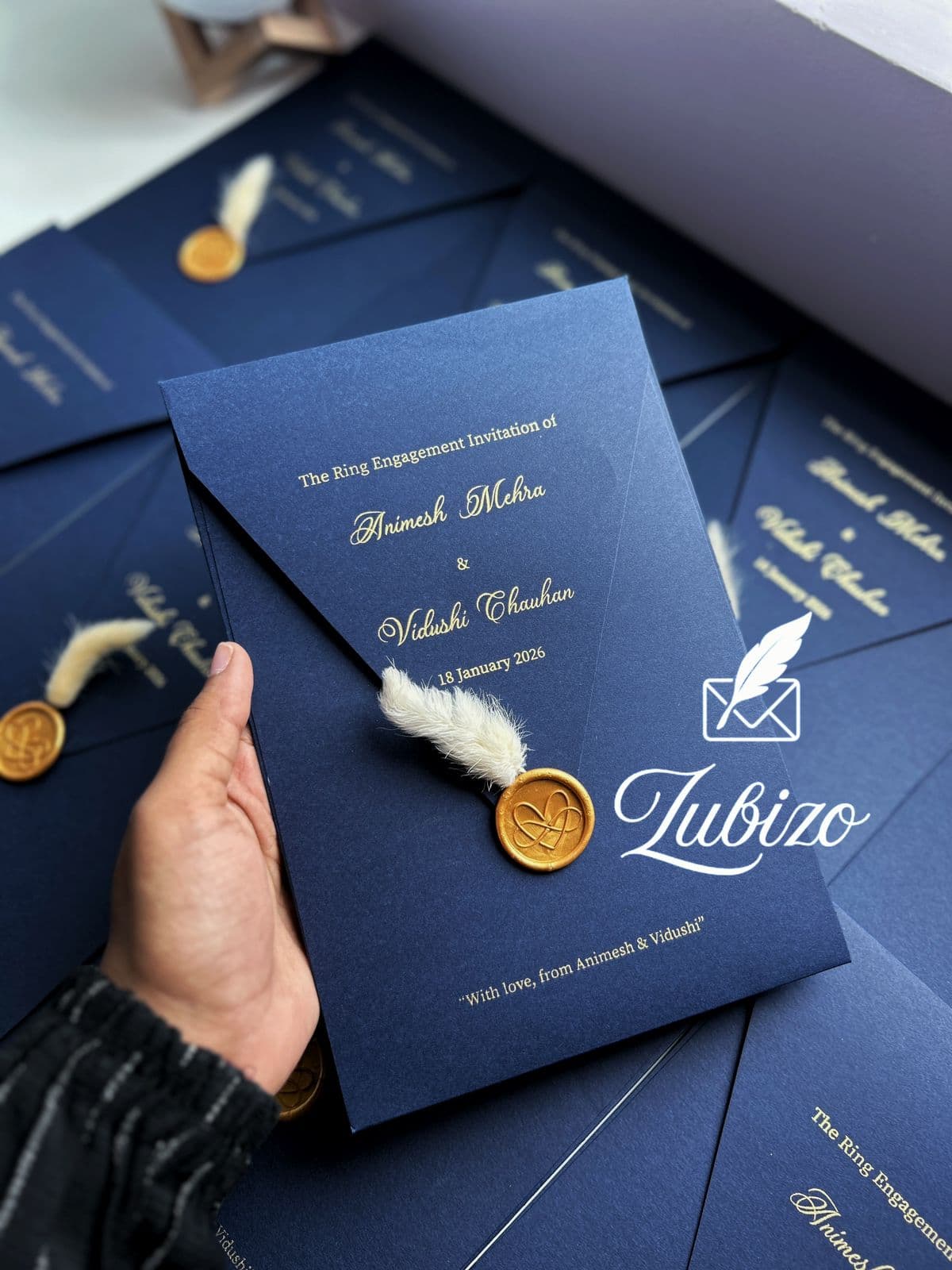 Royal Sapphire Wax Invite