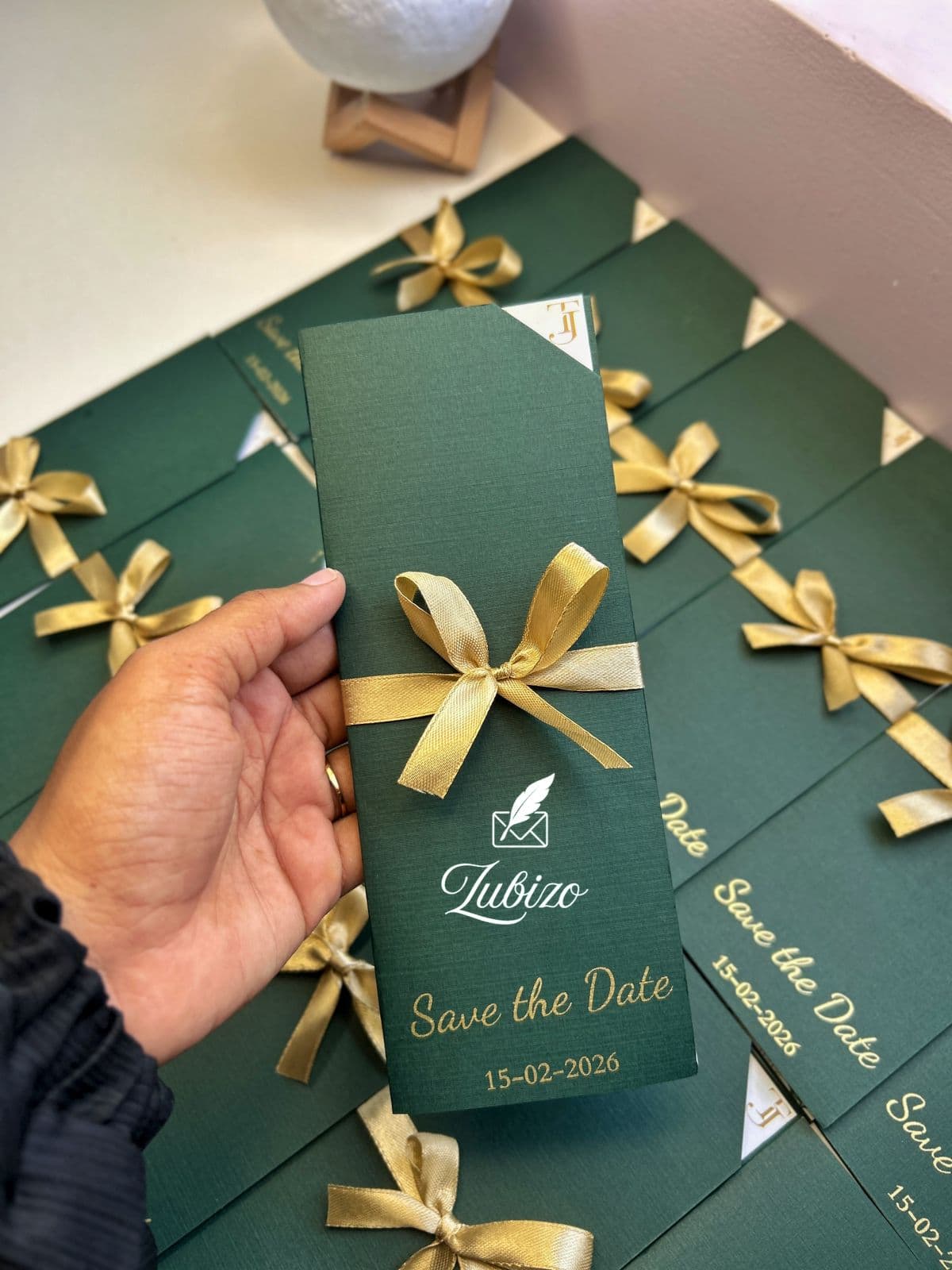 Emerald Ribbon Save The Date