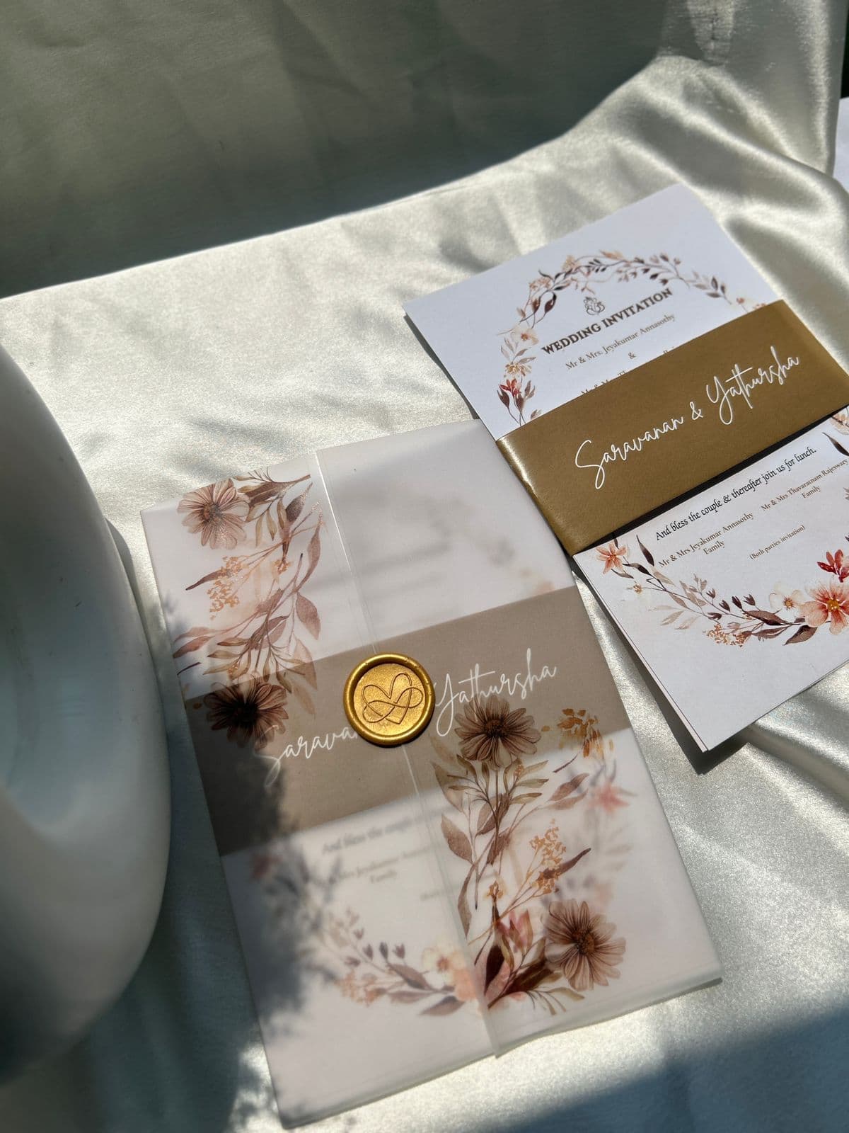 Floral Frost Tag Invitation