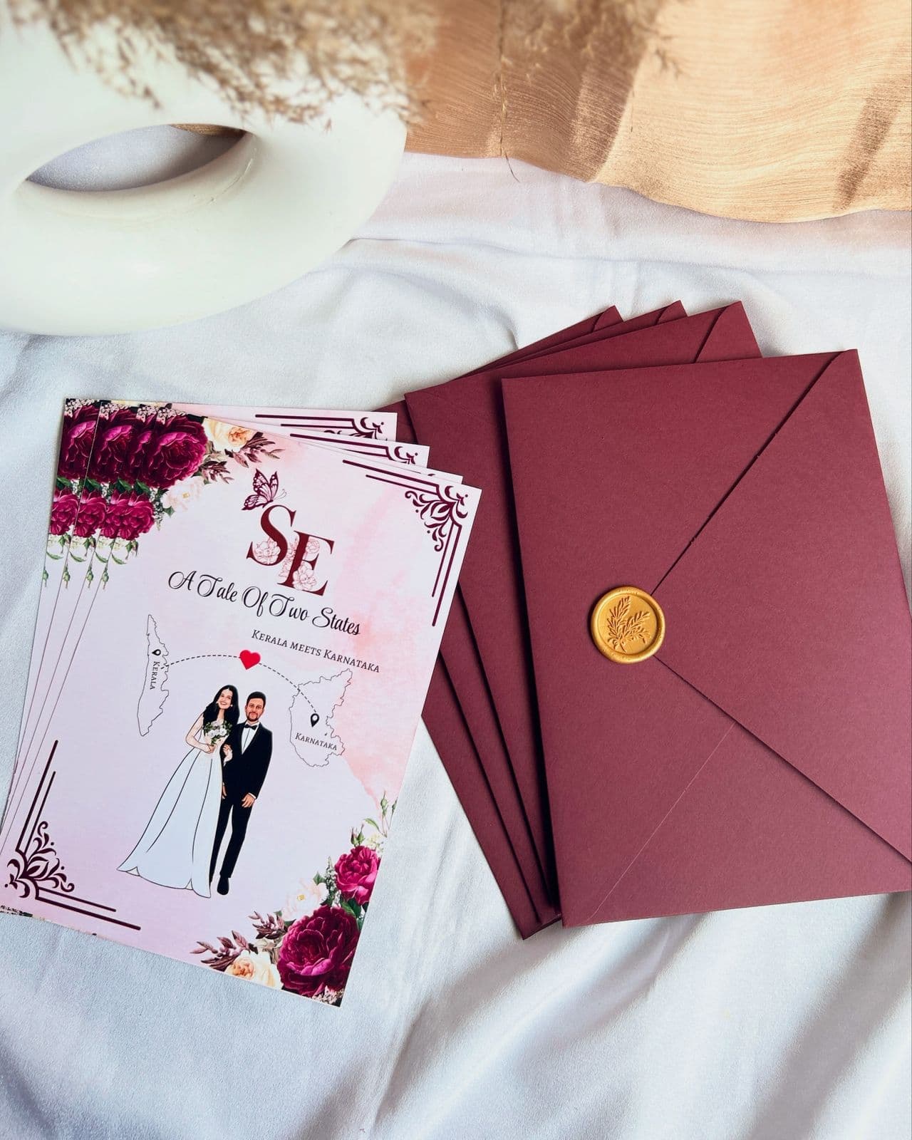 Two States Romance Invitation