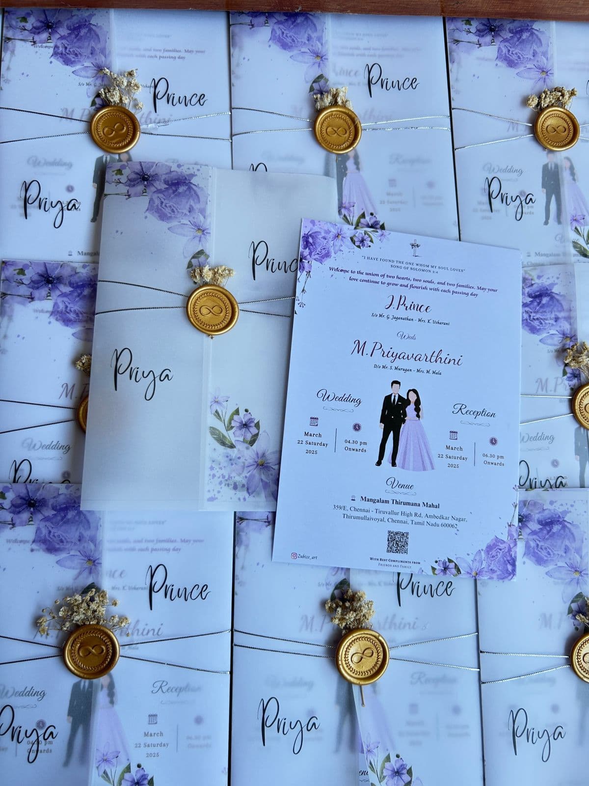 Lavender Bloom Vellum Invitation