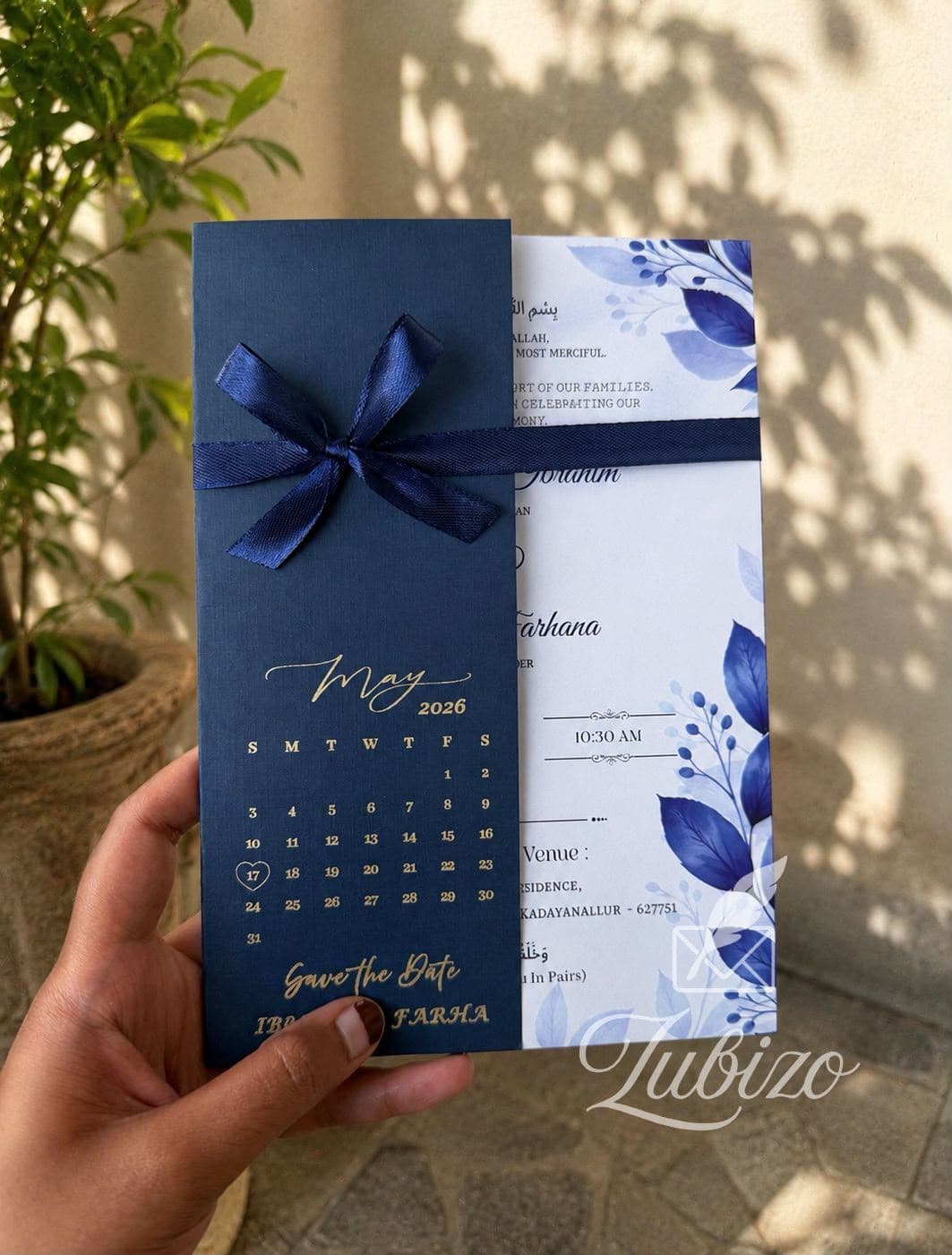 Midnight Bloom Calendar Invitation