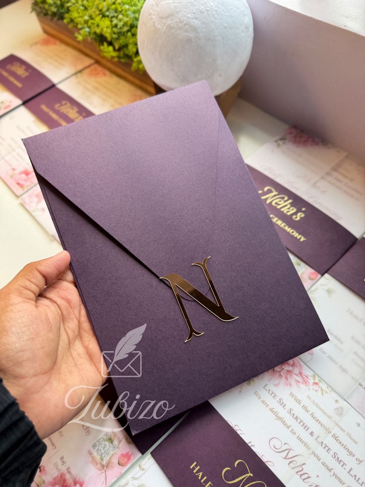 Royal Monogram Flap Invitation