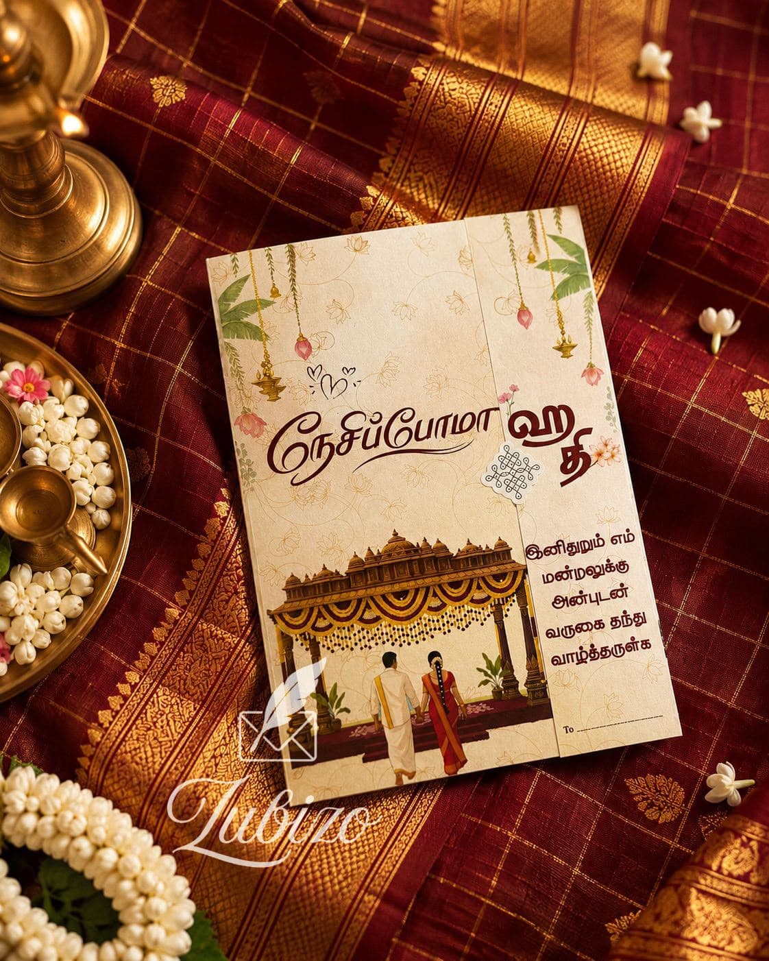 Temple Pavilion Gatefold Invitation
