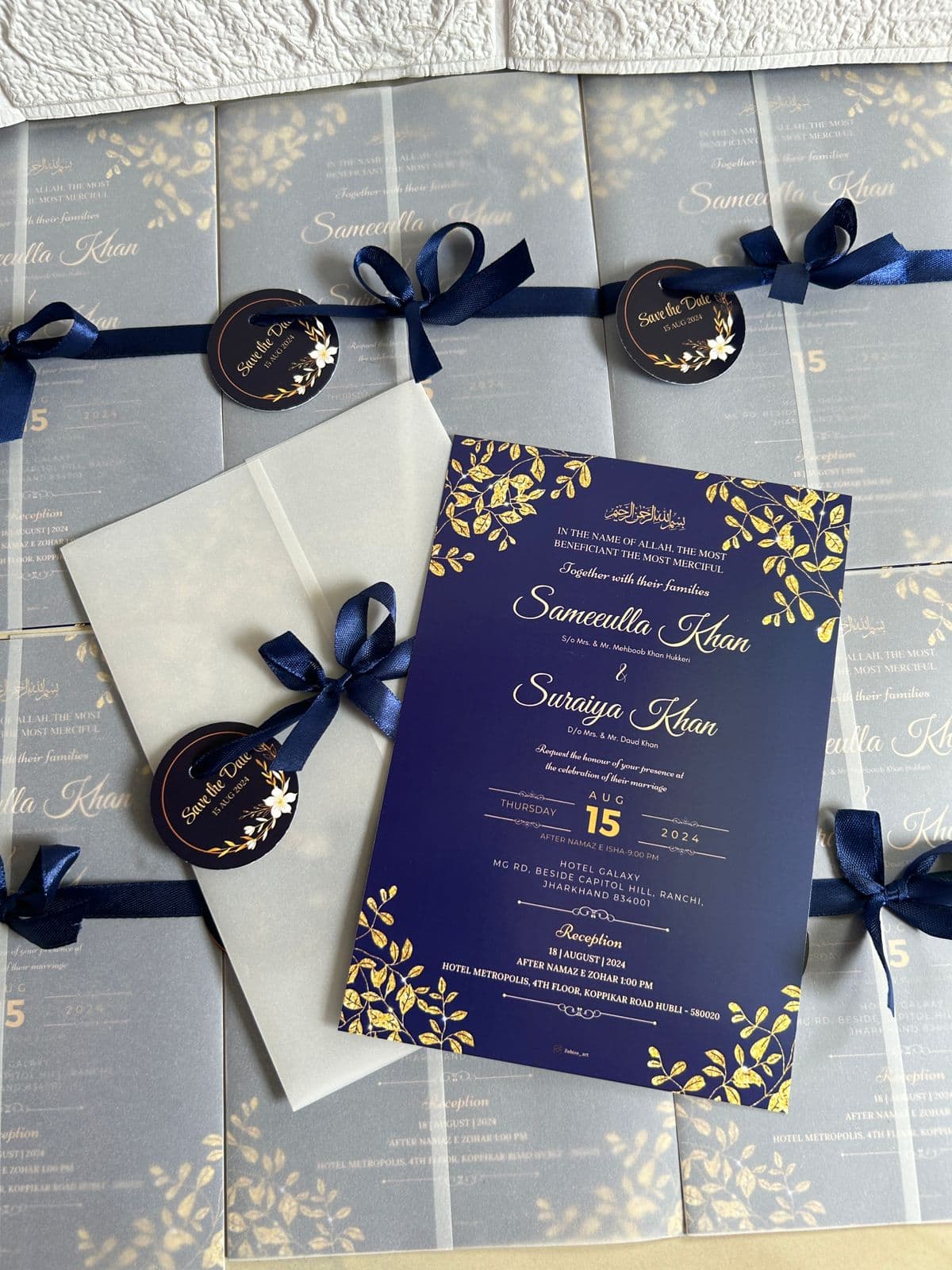 Frosted Botanical Save The Date Invitation