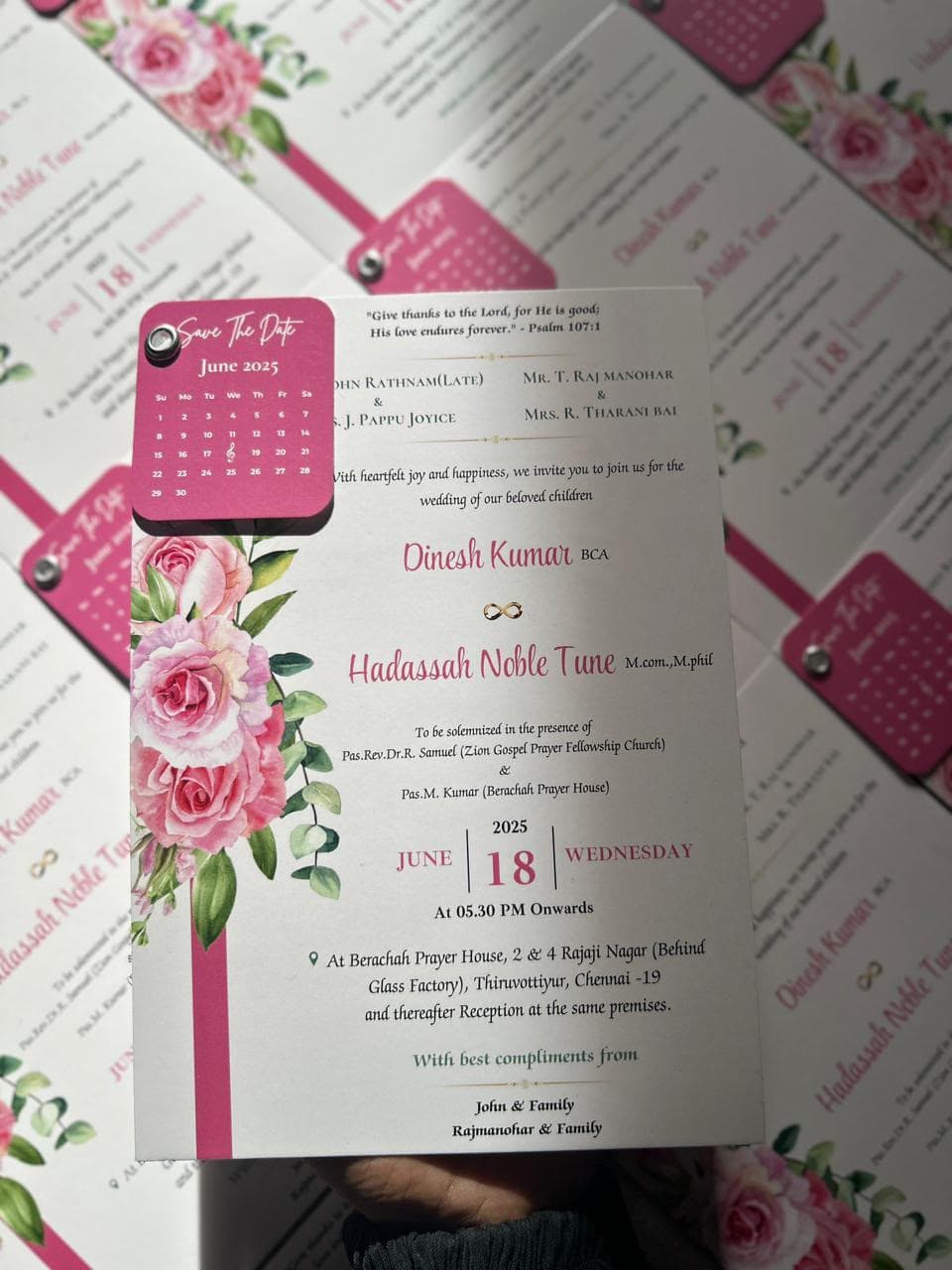Floral Save The Date Calendar Invitation